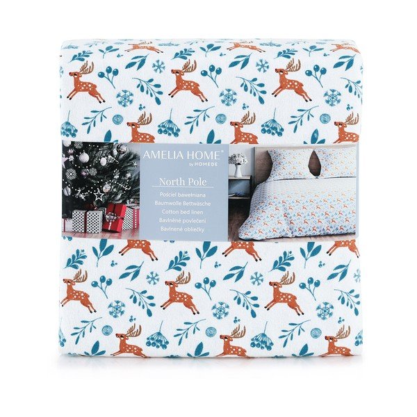 Lenjerie de pat dublă din flanelă AmeliaHome Snuggy Northpole, 200 x 200 cm-image-4