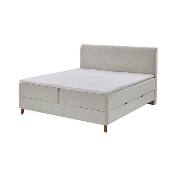 Pat boxspring bej cu spațiu de depozitare 180x200 cm Memphis - Meise Möbel