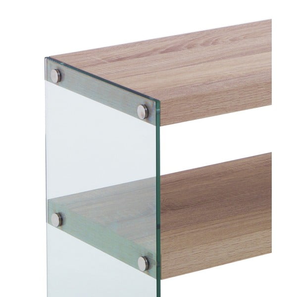 Masă consolă în culoare naturală cu blat cu aspect de lemn de stejar 35x100 cm Nancy – Tomasucci-image-3