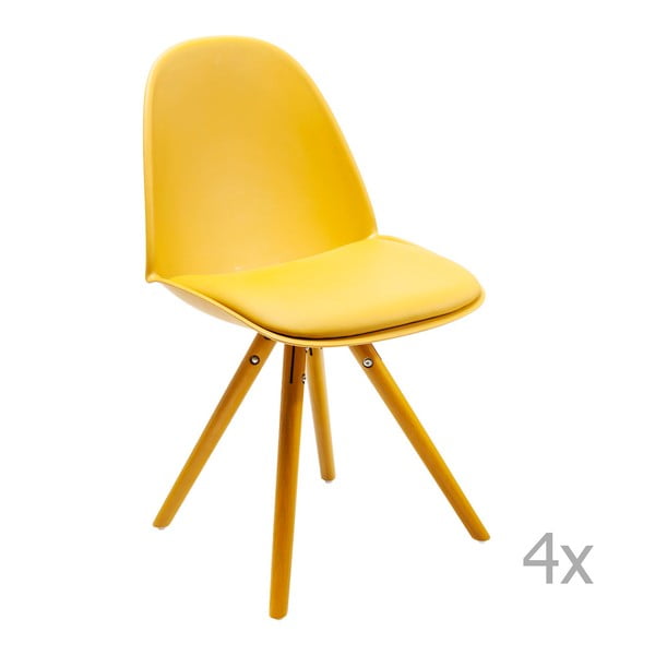 Set 4 scaune Kare Design CandyWorld , galben