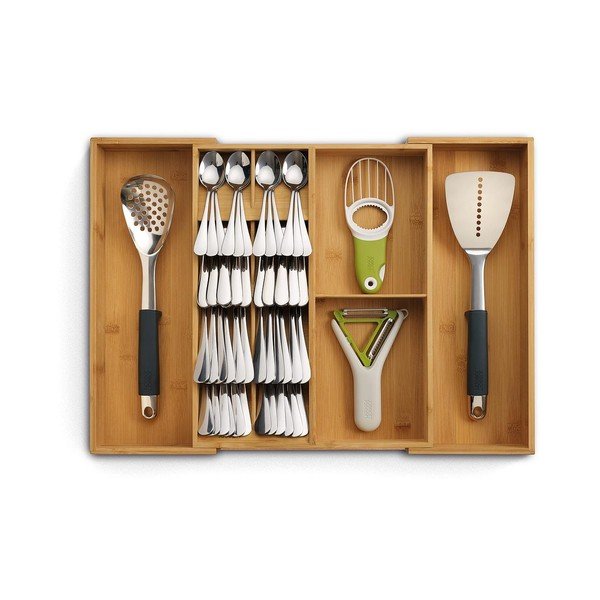 Organizator de tacâmuri în culoare naturală ajustabil din bambus 32 x 40 cm DrawerStore Bamboo – Joseph Joseph-image-3