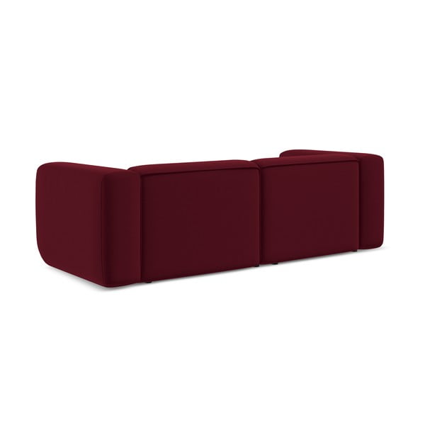 Canapea burgundy cu tapițerie din catifea 228 cm Ekahi – Makamii-image-4