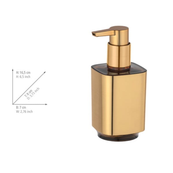 Dozator săpun Wenko Auron, auriu-image-1