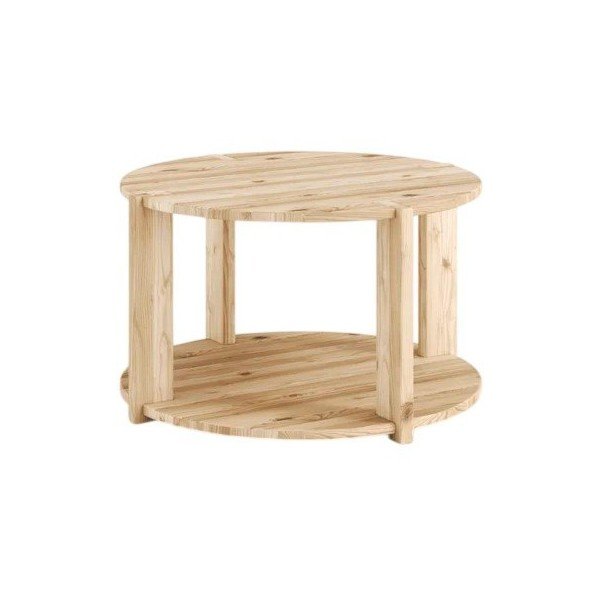 Măsuță de cafea în culoare naturală deschisă rotundă din lemn de pin ø 70 cm Tuck – Karup
