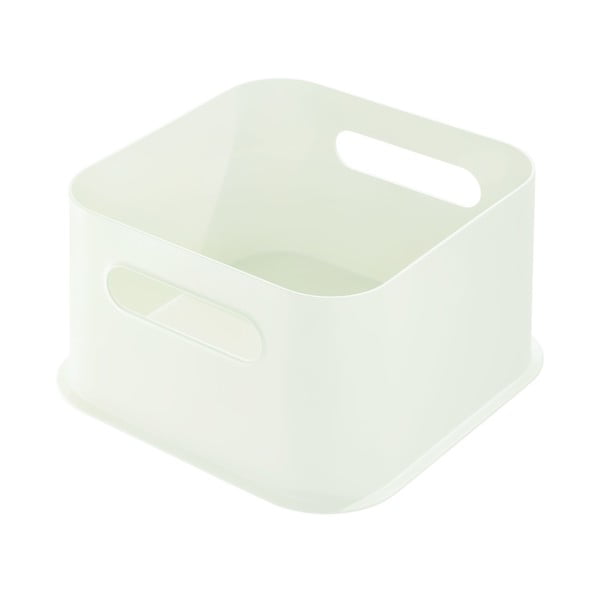 Cutie depozitare iDesign Eco Handled, 21,3 x 21,3 cm, alb