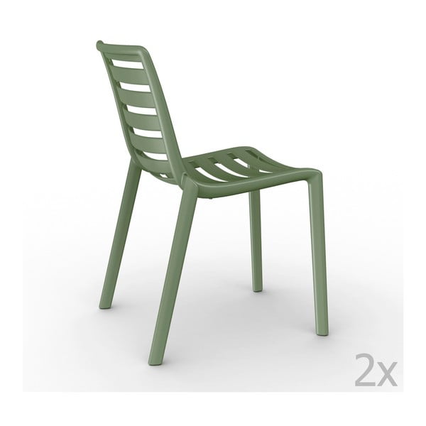 Set 2 scaune grădină Resol Slatkat, verde