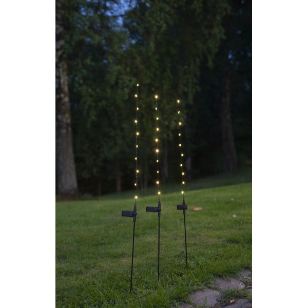 Set de 3 decorațiuni luminoase solare cu LED-uri Star Trading Flexy, înălțime 80 cm