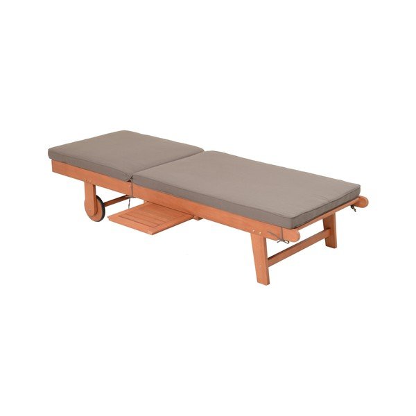 Șezlong de grădină gri/în culoare naturală din lemn masiv San Diego – Garden Pleasure-image-4