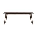 Masă de dining maro închis extensibilă cu aspect de lemn de stejar 90x190 cm Yumi – Rowico