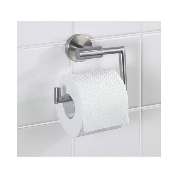 Suport pentru hârtie igienică argintiu mat de montat pe perete din oțel inoxidabil Bosio – Wenko-image-1