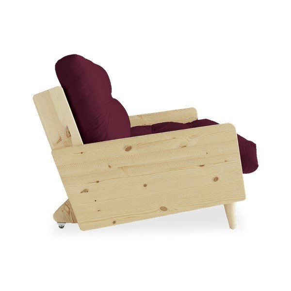Canapea variabilă Karup Design Indie Natural/Bordeaux, roșu închis-image-4