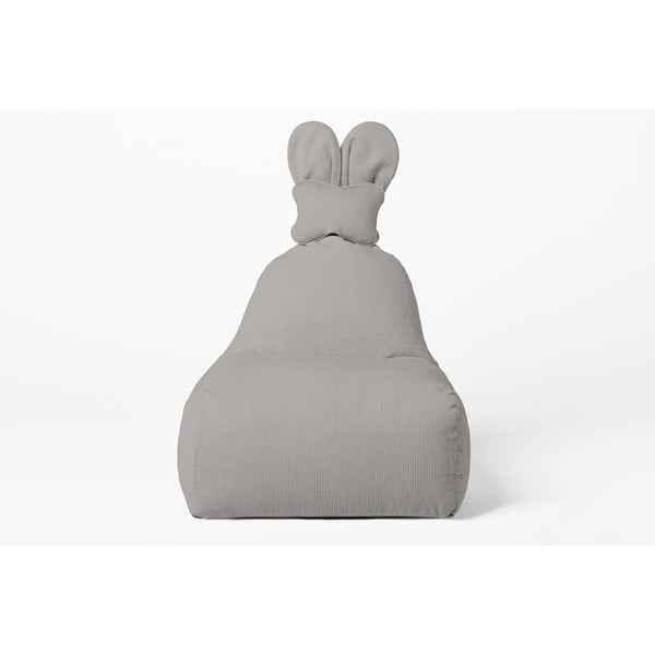 Fotoliu puf pentru copii gri Funny Bunny – The Brooklyn Kids-image-1