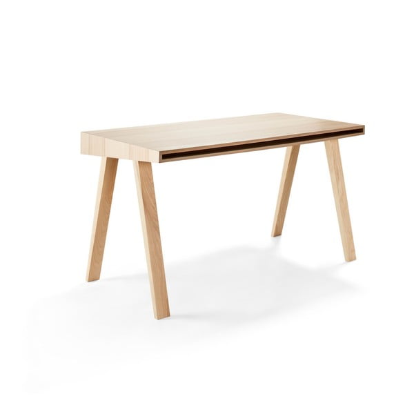 Birou din frasin lituanian cu 2 sertare EMKO 4.9, 140 x 70 cm-image-4