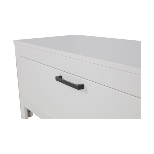 Comodă TV gri deschis din lemn de pin 120x45x40 cm Bonk – WOOOD-image-4