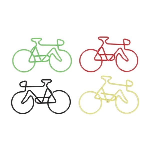 Set 4 agrafe hârtie decorative npw™ Bicycle