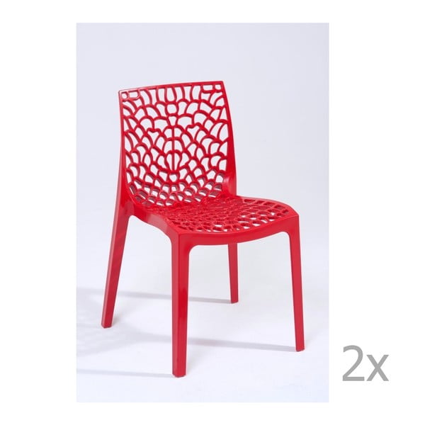 Set de 2 scaune Castagnetti Apollonia, roșu
