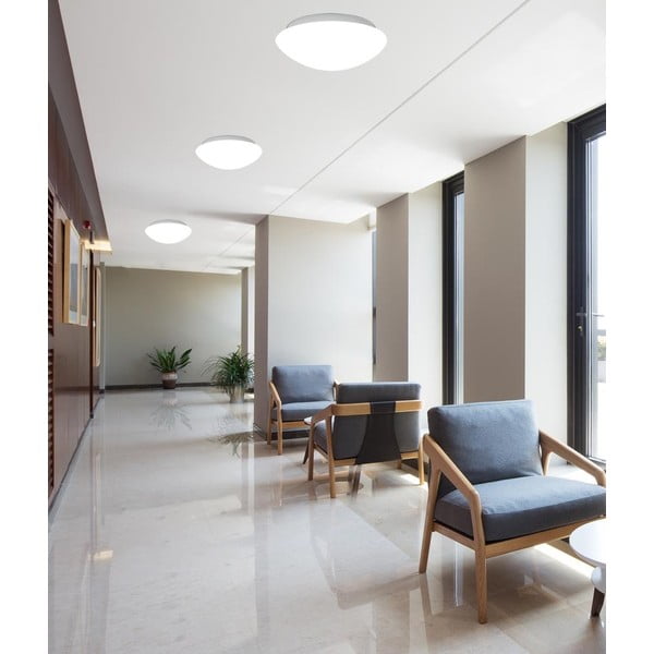 Plafonieră albă cu abajur din sticlă ø 40 cm Nina – Candellux Lighting-image-1