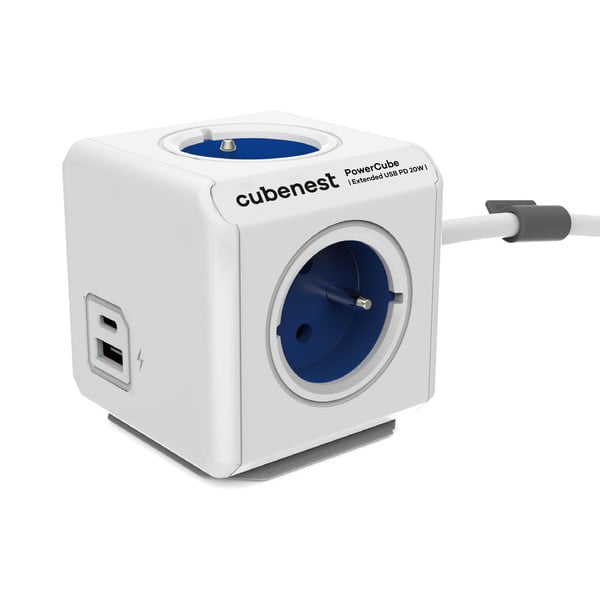 Priză 13 cm PowerCube Extended USB – Cubenest
