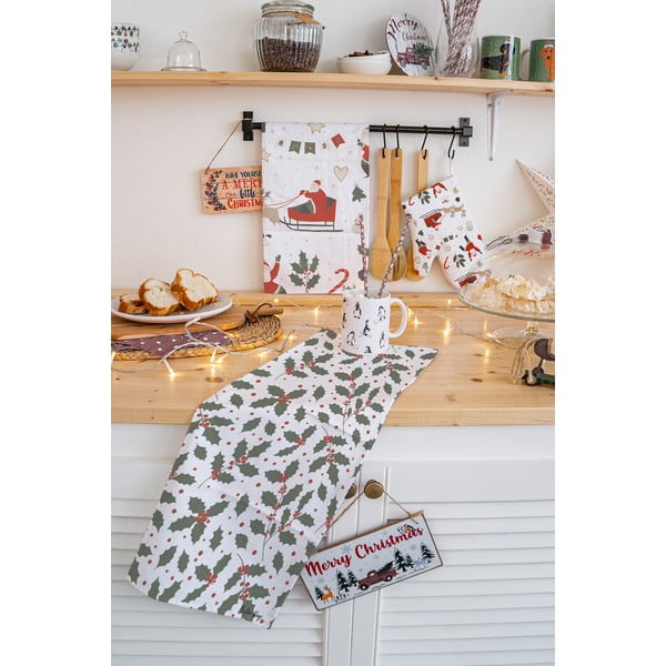 Prosoape de vase 2 buc. din bumbac 50x70 cm  cu model de Crăciun Happy Santa – Butter Kings-image-1