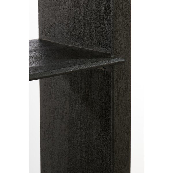 Bibliotecă neagră din lemn  95x190 cm Sondrio – Light & Living-image-4