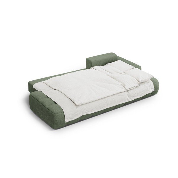 Colțar verde extensibil/cu spațiu de depozitare (cu colț pe partea dreaptă/cu șezlong) Linz – Cosmopolitan Design-image-4