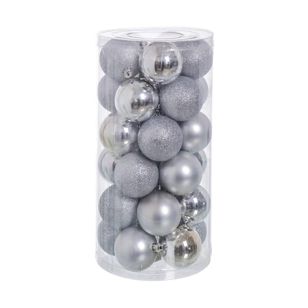 Globuri argintii de Crăciun în set de 30 bucăți Balladas Casa Selección,  ø 6 cm