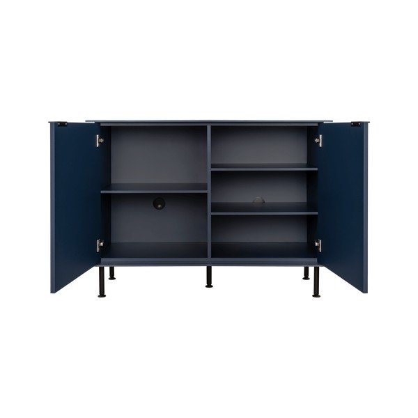 Comodă albastru-închis cu orificiu pentru cabluri 120x88x50 cm Suumo – noo.ma-image-3