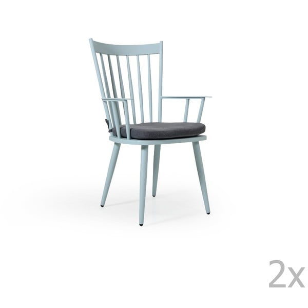 Set 2 scaune de grădină Brafab Alvena, albastru