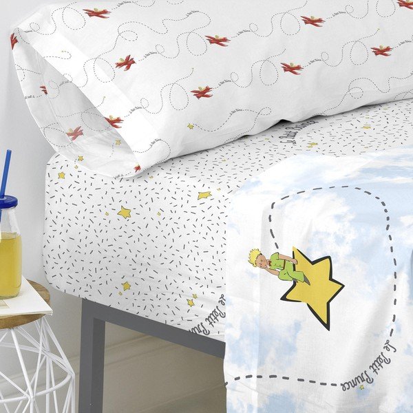 Cearceaf pentru copii din bumbac pentru pat de o persoană cu elastic 90x200 cm Aventureux – Mr. Fox-image-1