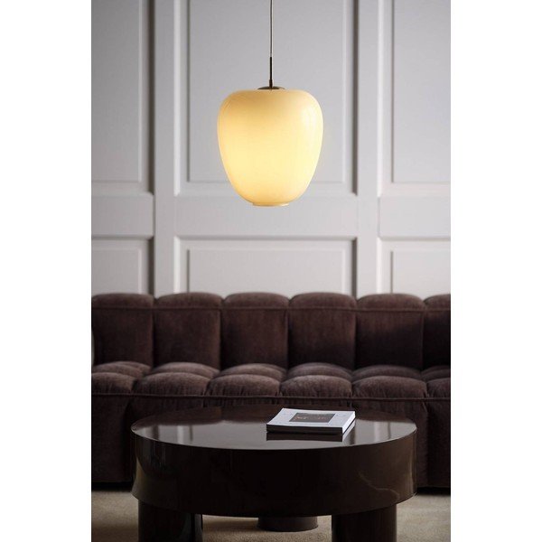 Lustră crem/alămie cu intensitate reglabilă din sticlă ø 35 cm Artut – Jotex-image-1