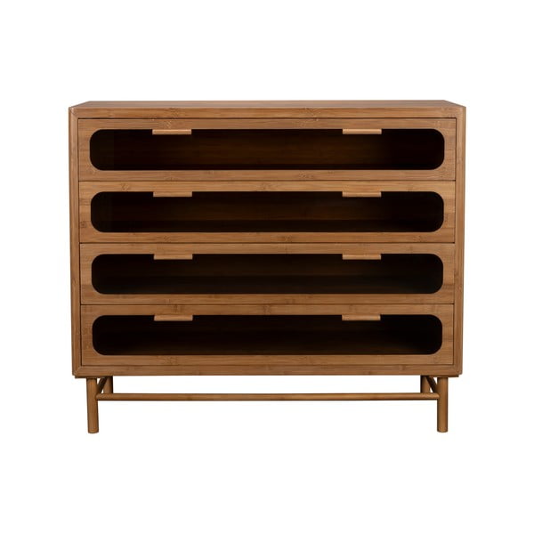 Comodă în culoare naturală din bambus 105x88x38 cm Caroun – Dutchbone