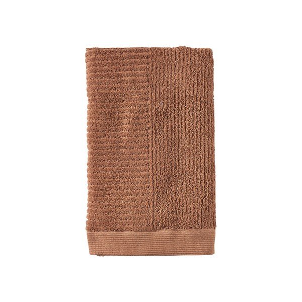 Prosop portocaliu/maro din bumbac 50x100 cm Terracotta – Zone
