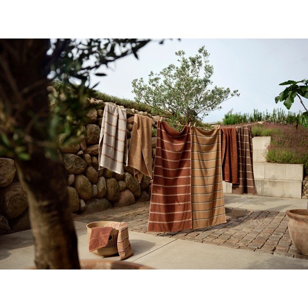 Prosop maro/bej din bumbac 50x100 cm Sauna – Zone-image-3