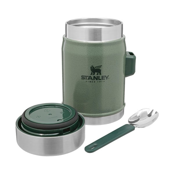 Termos verde pentru mâncare din oțel inoxidabil 400 ml Legendary Classic Hammer Tone Green – Stanley-image-2