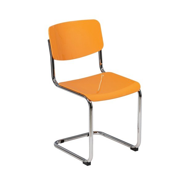 Scaune de dining portocalii 4 buc. Chrome – Ixia