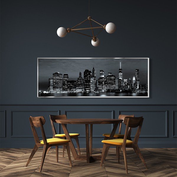 Tablou imprimat pe pânză Styler Silver City, 152 x 62 cm-image-1