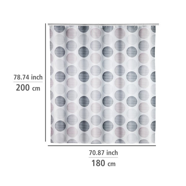 Perdea de duș 180x200 cm Pastel Dots – Wenko-image-1