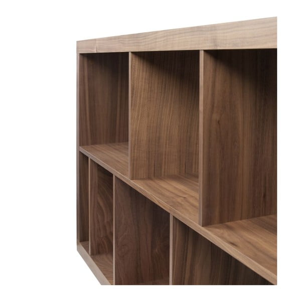 Bibliotecă TemaHome Rainbow, cu aspect de lemn de nuc-image-3
