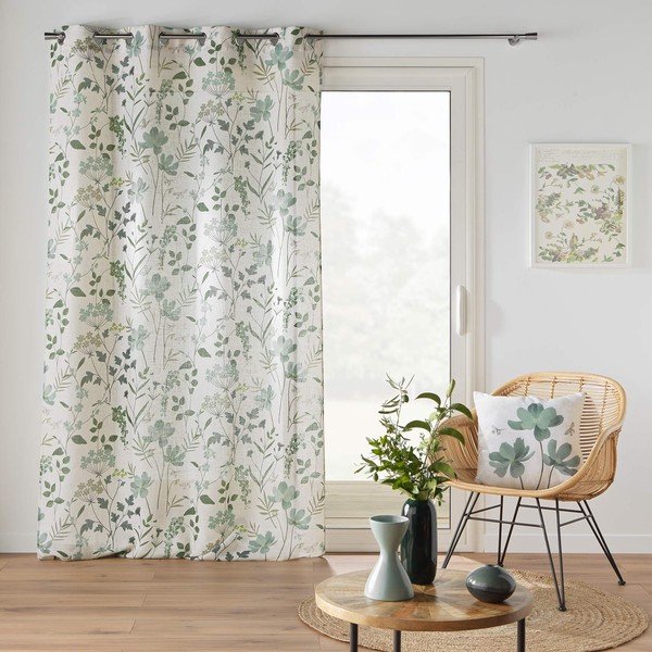 Pernă decorativă din amestec de in 45x45 cm Palmiflore – douceur d'intérieur-image-1