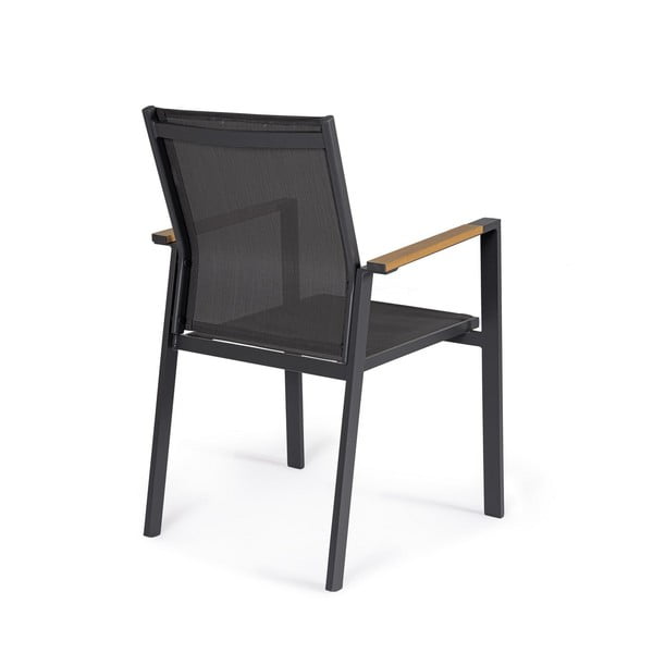 Scaune de grădină gri-antracit 4 buc. din metal Heta   – Bizzotto-image-3