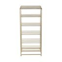Raft pentru sticle de vin auriu din metal număr de sticle 10 25x57x22,5 cm Dual Floor – PT LIVING