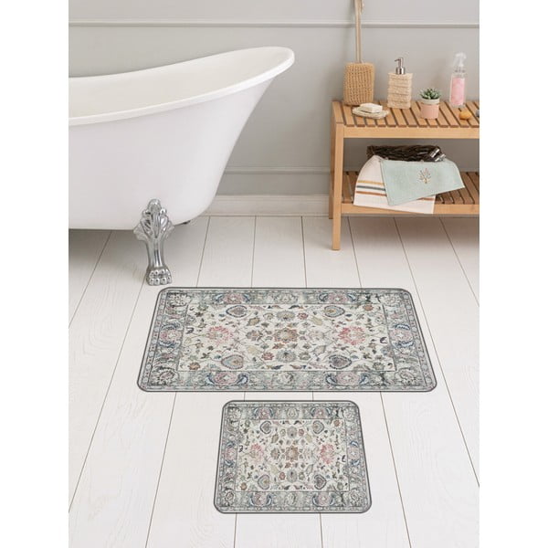 Covorașe de baie gri 2 buc. 60x100 cm – Mila Home-image-4