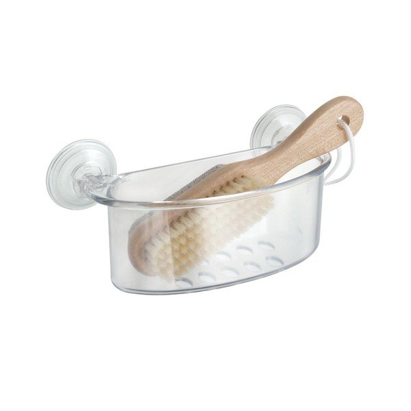 Coș transparent cu ventuză iDesign Shower Basket-image-1