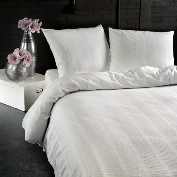 Lenjerie de pat Ekkelboom Toronto, albă, 135 x 200 cm