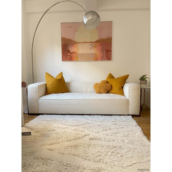 Covor alb lavabil/țesut manual din lână 170x240 cm Enkang Ivory – Lorena Canals-image-3