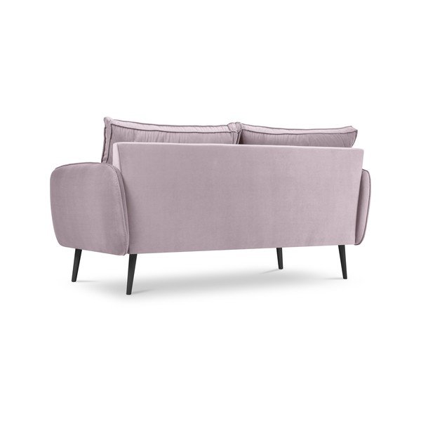 Canapea cu tapițerie din catifea Kooko Home Lento, 158 cm, roz deschis-image-3