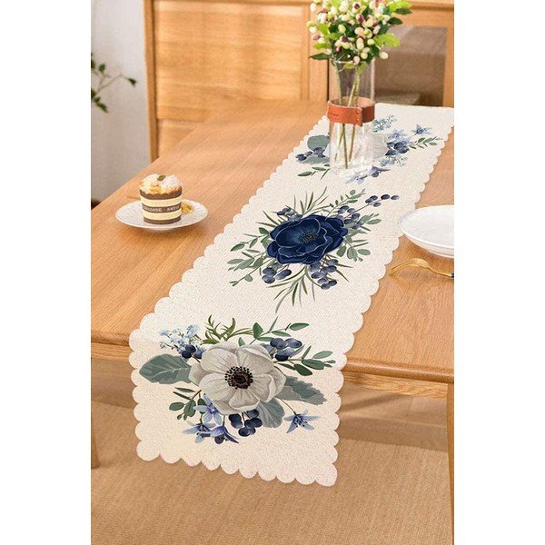 Napron de masă 40x130 cm Blue Rose – Minimalist Cushion Covers-image-1