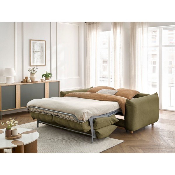 Canapea verde extensibilă 234 cm Ernest – Bobochic Paris-image-1