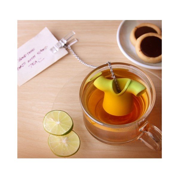 Infuzor de ceai Qualy&CO Tea Shirt, alb-image-1