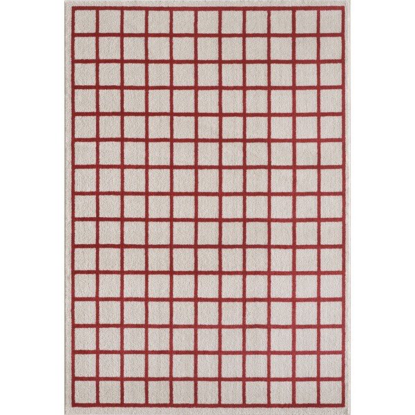 Covor roșu/bej 160x230 cm Picnic – ESTE